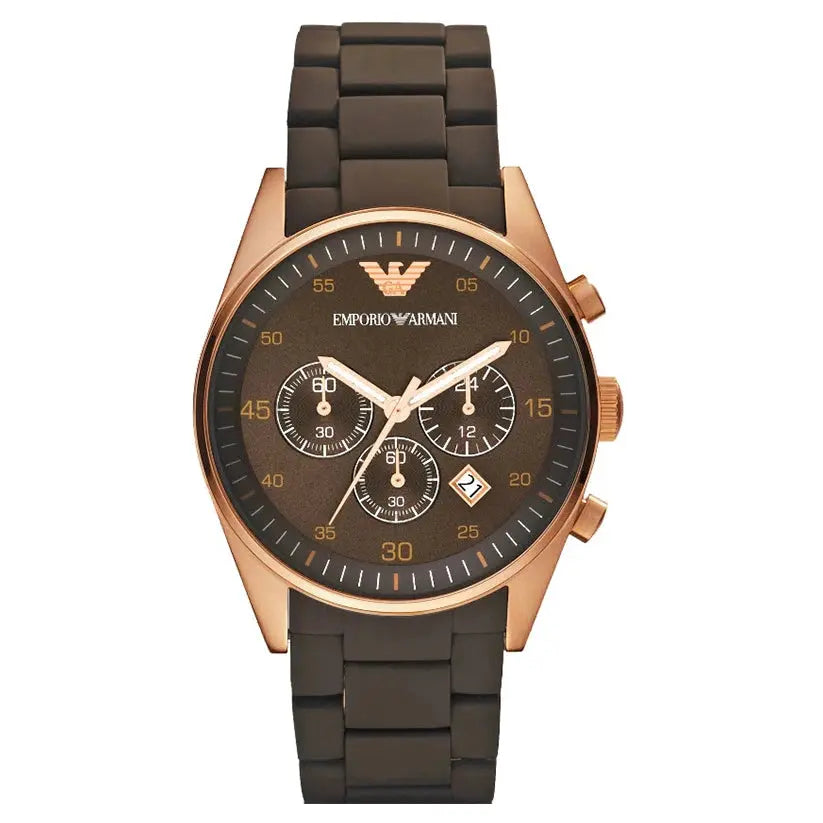 Emporio Armani AR5890 Men's Chronograph Watch Brown Emporio Armani