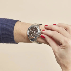 Hugo Boss 1502614 Novia Black Dial Silver Steel Strap Watch for Women Hugo Boss