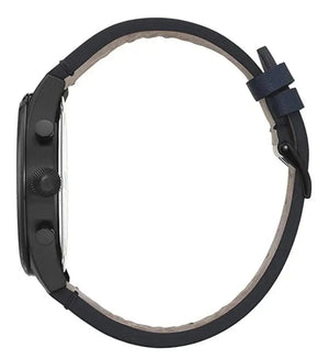 Hugo Boss 1513711 Pioneer Quartz Blue Dial Blue Leather Strap Watch For Men Hugo Boss