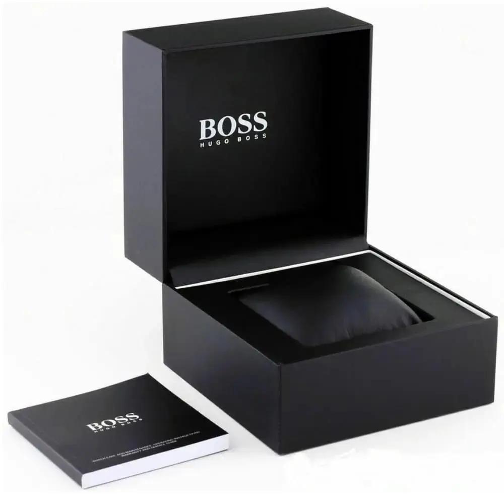 Hugo Boss 1513929 Dapper Chronograph Black Dial Black Steel Strap Watch For Men Hugo Boss