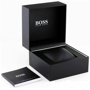Hugo Boss 1513929 Dapper Chronograph Black Dial Black Steel Strap Watch For Men Hugo Boss