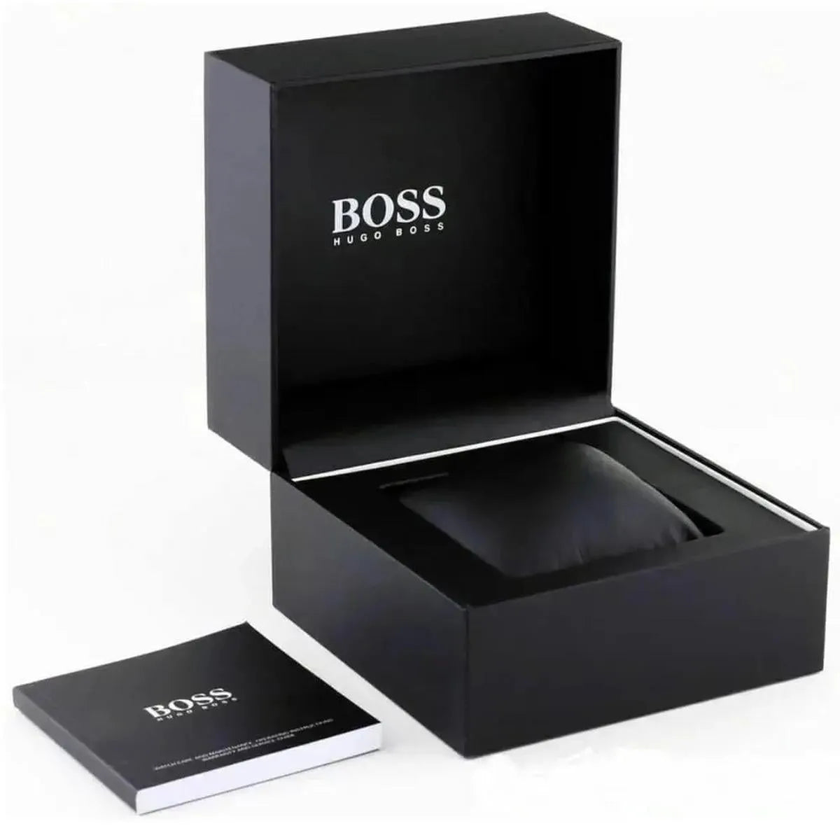 Hugo Boss 1513929 Dapper Chronograph Black Dial Black Steel Strap Watch For Men Hugo Boss