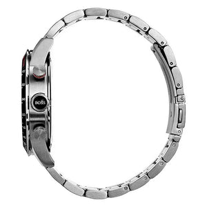 Hugo Boss 1513509 Rafale Chronograph Black Dial Silver Steel Strap Watch for Men Hugo Boss