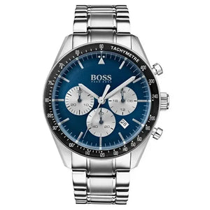 Hugo Boss 1513630 Chronograph Blue Dial Silver Steel Strap Watch for Men Hugo Boss