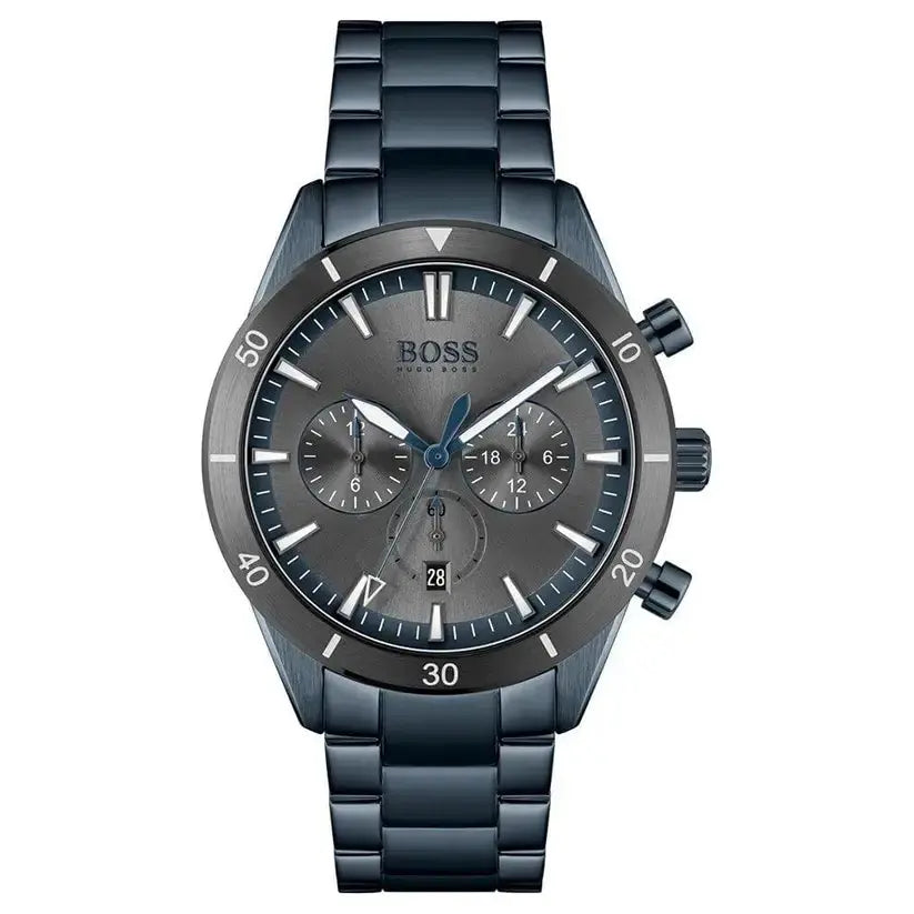 Hugo Boss 1513675 Trophy Black Dial Black Steel Strap Watch for Men Hugo Boss