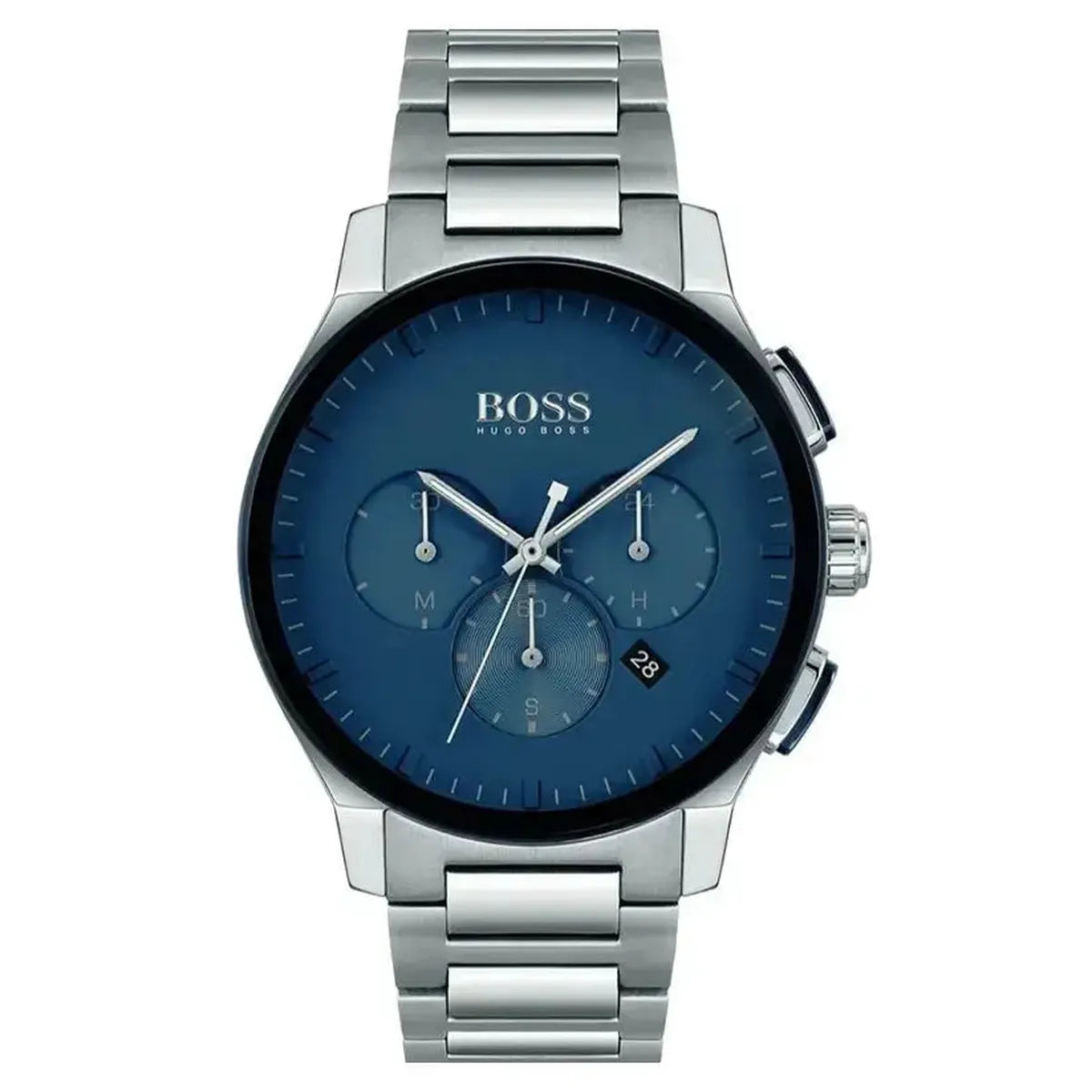 Hugo Boss 1513763 Peak Chronograph Blue Dial Silver Steel Strap Watch for Men Hugo Boss