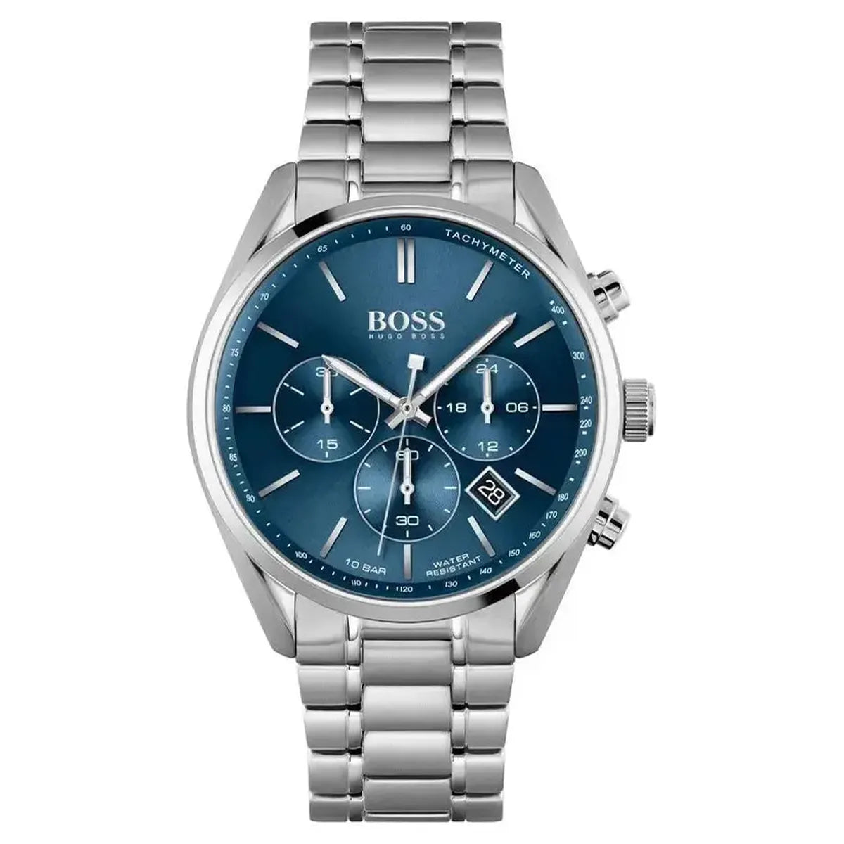 Hugo Boss 1513818 Champion Blue Dial Silver Steel Strap Watch for Men Hugo Boss