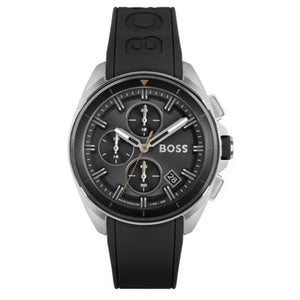 Hugo Boss 1513953 Volane Grey Dial Black Silicone Strap Watch for Men Hugo Boss