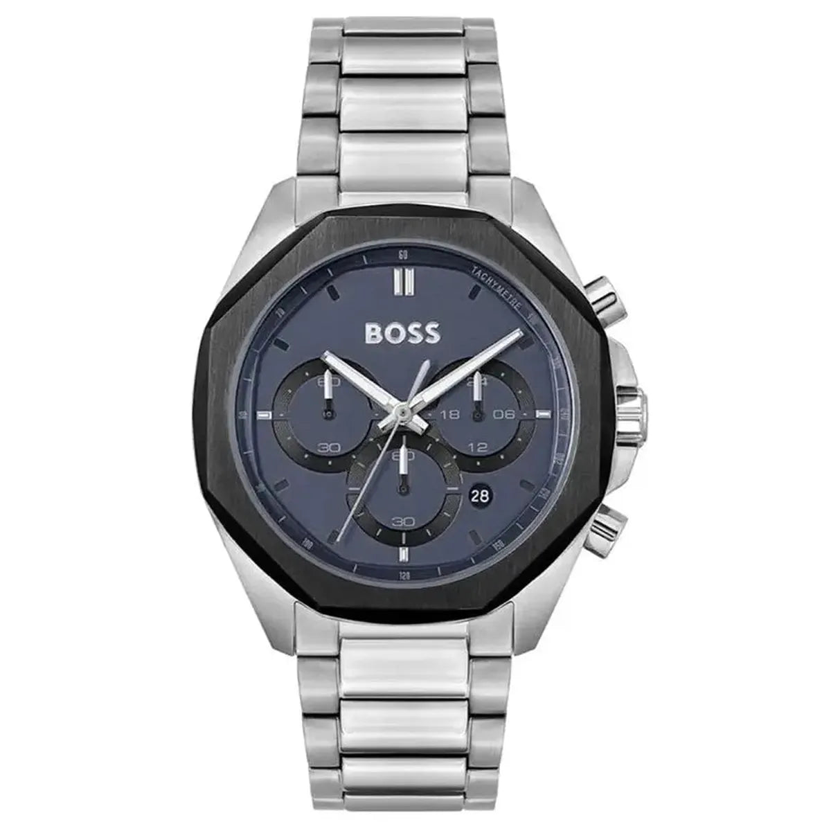 Hugo Boss 1514015 Cloud Chronograph Blue Dial Silver Steel Strap Watch For Men Hugo Boss
