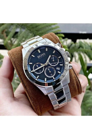 Hugo Boss 1513755 Hero Sport Blue Dial Silver Steel Strap Watch for Men Hugo Boss