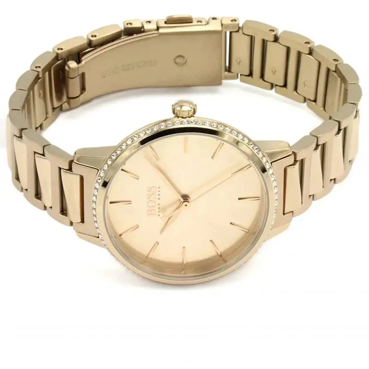 Hugo Boss 1502540 Signature Gold Dial Gold Stainless Steel Strap Watch for Women Hugo Boss