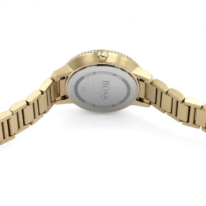 Hugo Boss 1502540 Signature Gold Dial Gold Stainless Steel Strap Watch for Women Hugo Boss