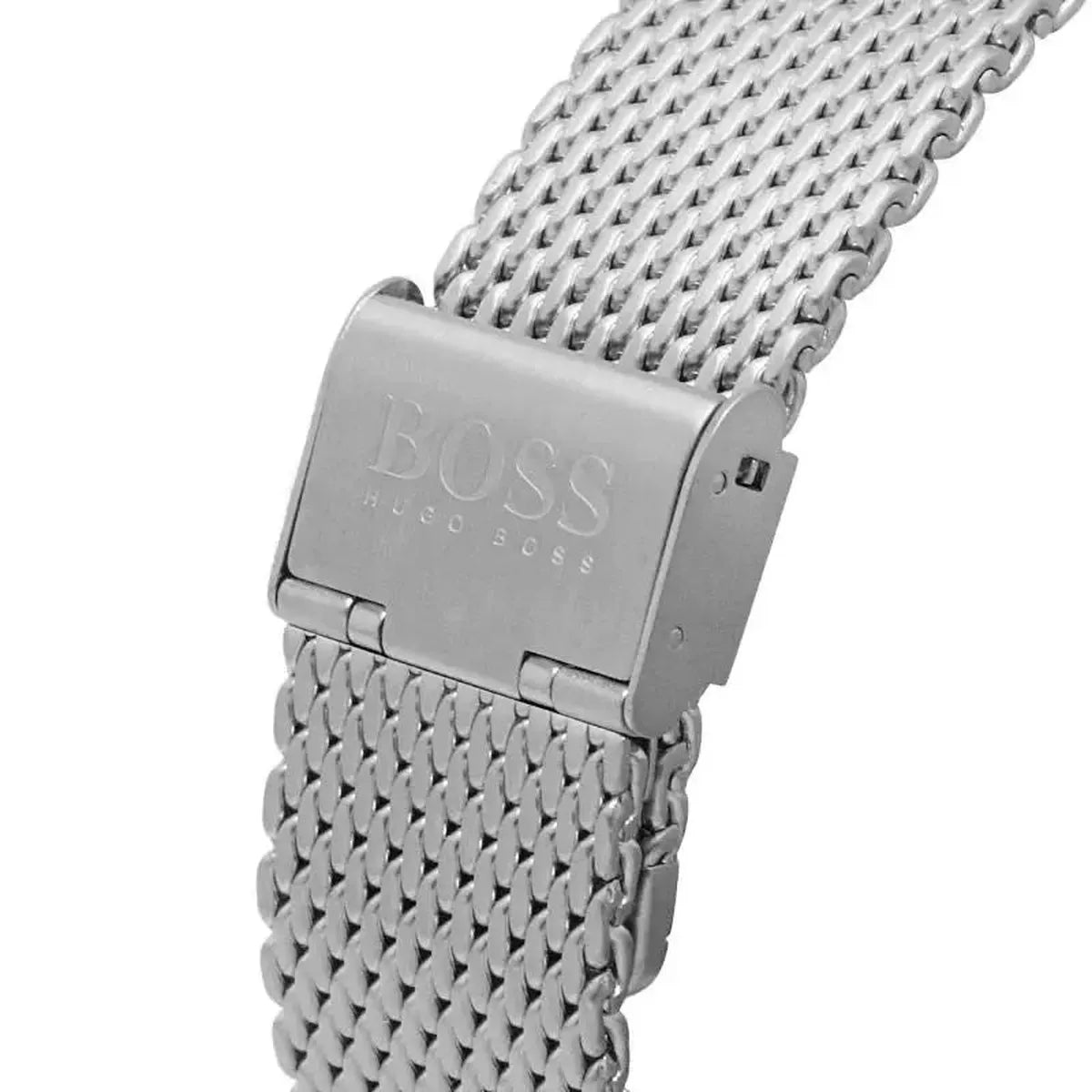 Hugo Boss 1513904 Admiral Black Dial Silver Mesh Bracelet Watch for Men Hugo Boss