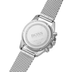 Hugo Boss 1513904 Admiral Black Dial Silver Mesh Bracelet Watch for Men Hugo Boss