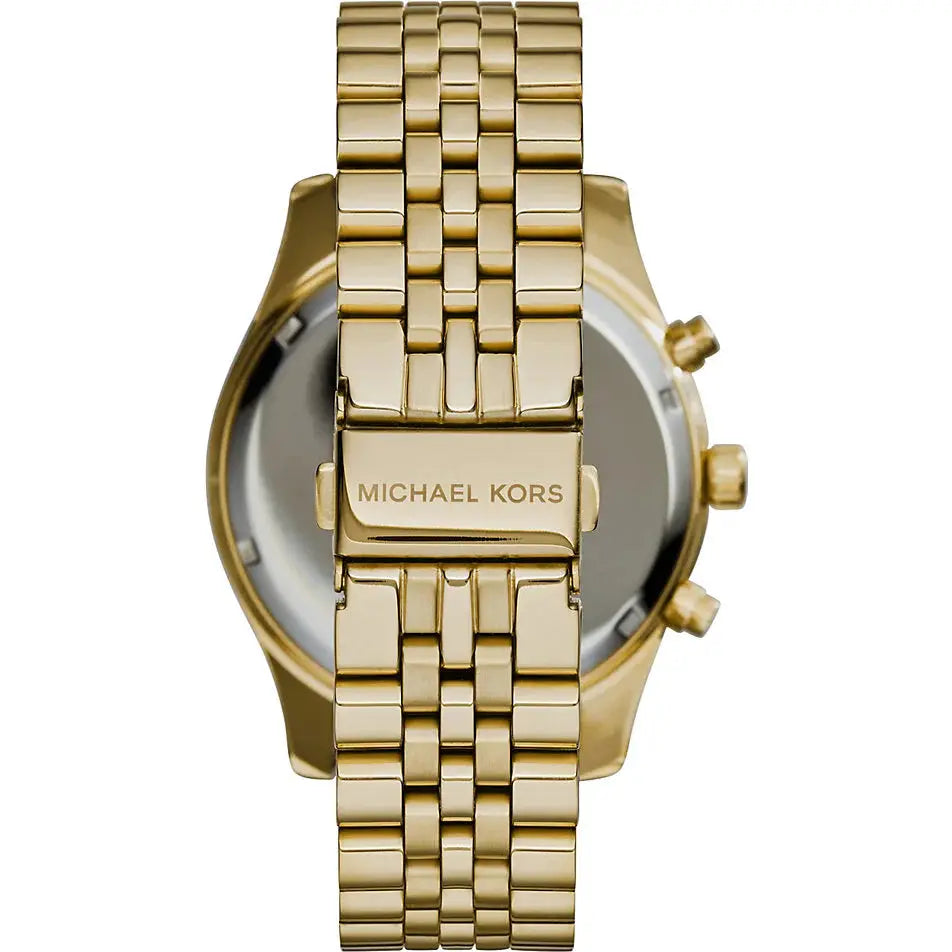 Michael Kors MK8281 Lexington Gold Dial Gold Steel Strap Watch for Men Michael Kros
