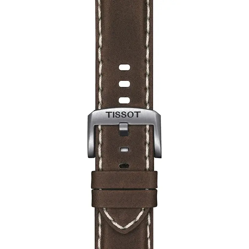 Tissot T125.617.16.041.00 Supersport Chrono Blue Dial Brown Leather Strap Watch For Men Tissot