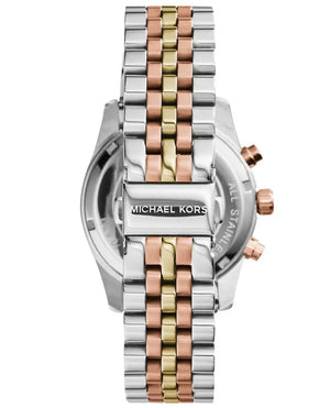 Michael Kors MK5735 Lexington Chronograph Silver Dial Two Tone Steel Strap Watch for Women Michael Kros
