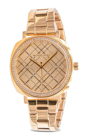 Michael Kors MK3989 Nia Quartz Gold Dial Gold Steel Strap Watch For Women Michael Kros