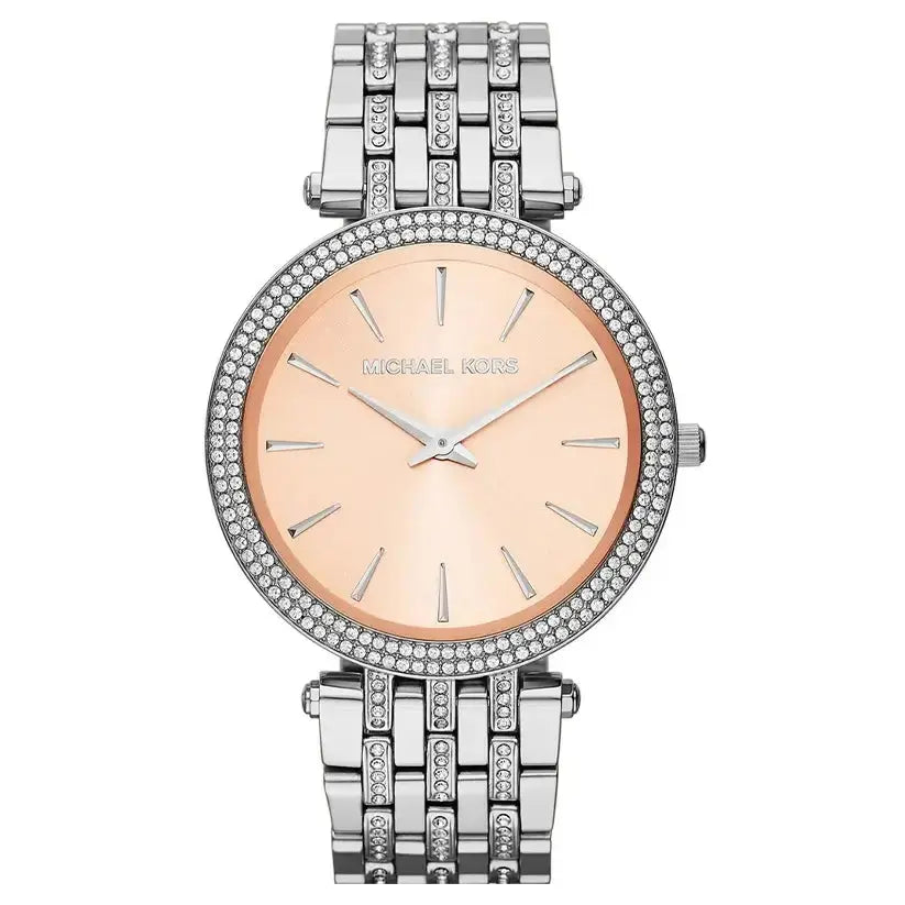 Michael Kors MK3218 Darci Orange Dial Silver Stainless Steel Strap Watch for Women Michael Kros