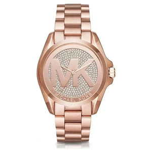 Michael Kors MK6437 Bradshaw Rose Gold Dial Rose Gold Steel Strap Watch for Women Michael Kros