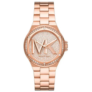 Michael Kors MK7230 Lennox Three Hand Rose Gold Dial Rose Gold Steel Strap Watch For Women Michael Kros