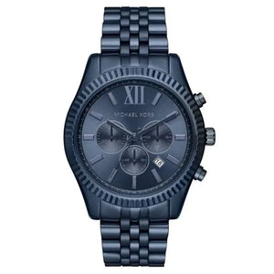 Michael Kors MK8480 Lexington Chronograph Blue Dial Blue Steel Strap Watch for Men Michael Kros