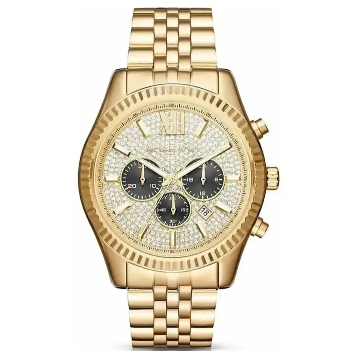 Michael Kors MK8494 Lexington Gold Pave Men's Watch Michael Kros