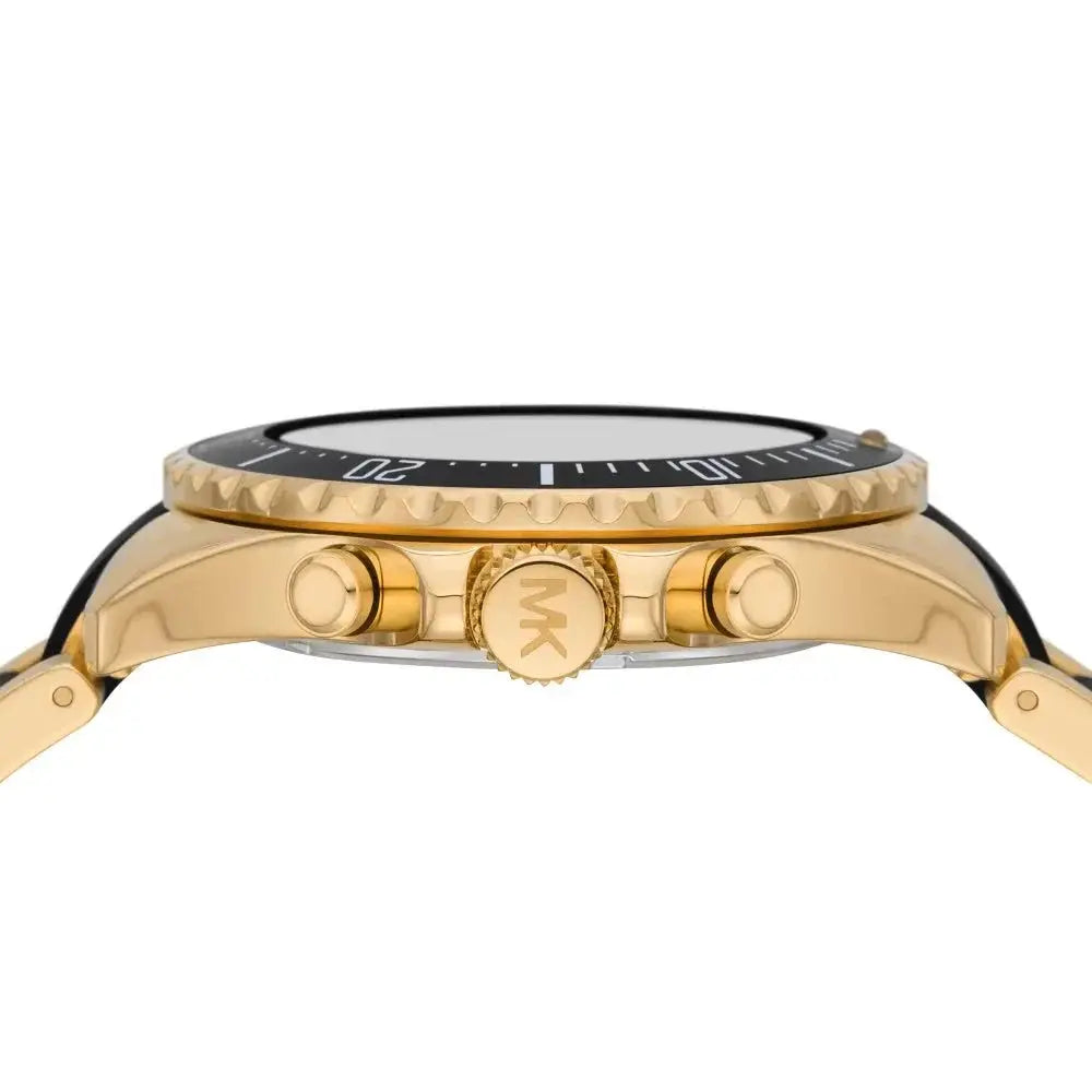 Michael Kors MK8979 Everest Chronograph Black Dial Two Tone Steel Strap Watch For Men Michael Kros