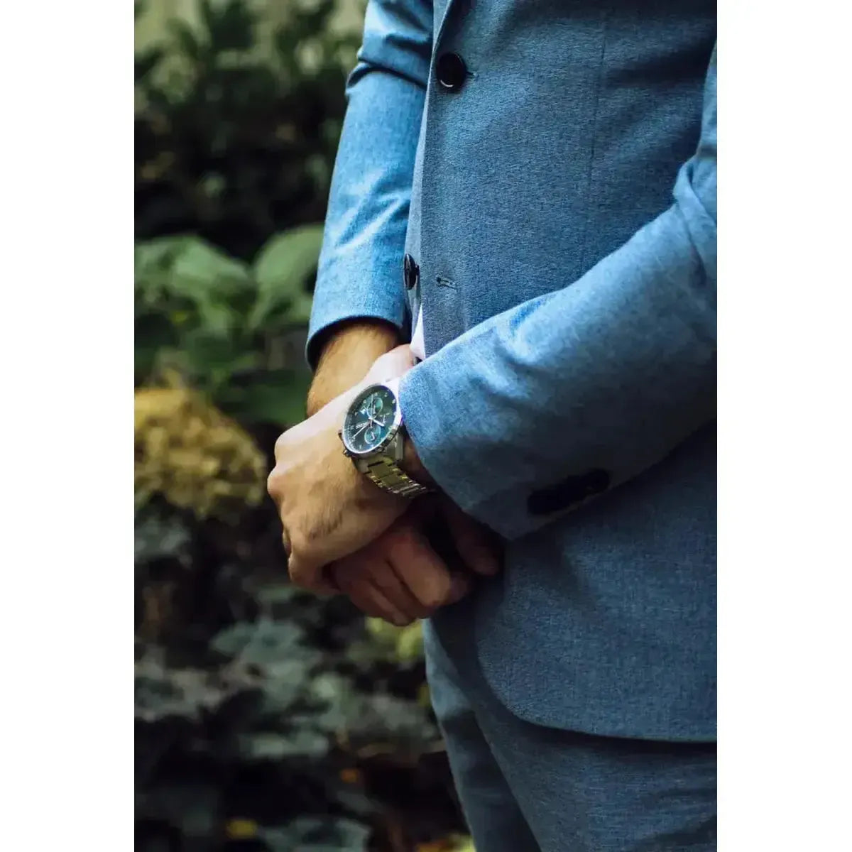 Hugo Boss 1513784 Skymaster Blue Dial Silver Steel Strap Watch for Men Hugo Boss