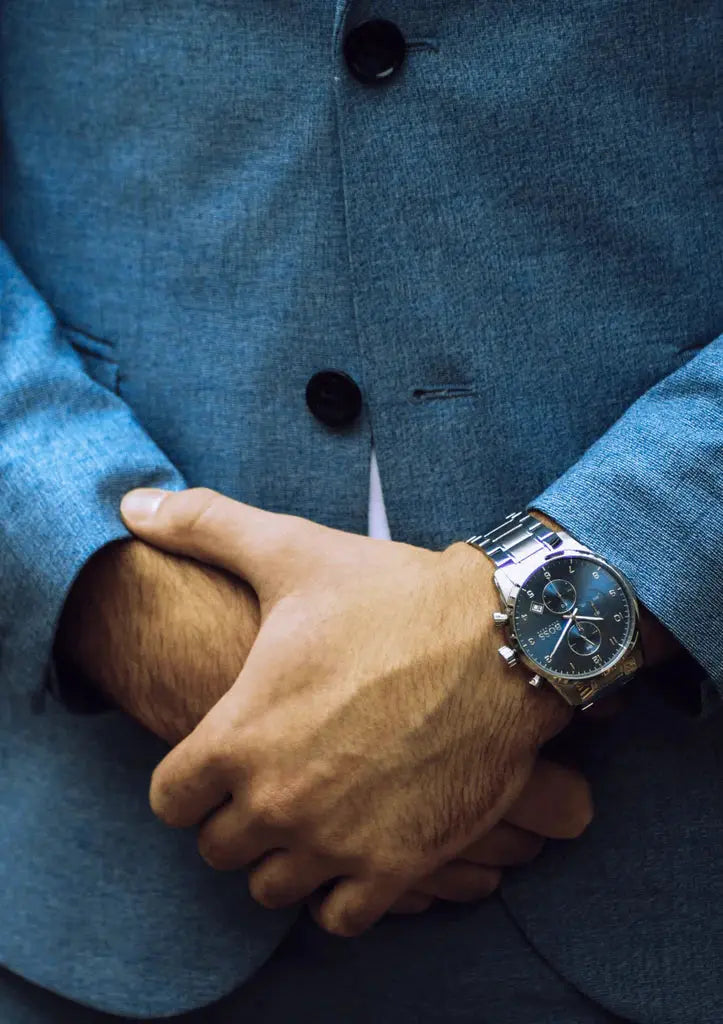 Hugo Boss 1513784 Skymaster Blue Dial Silver Steel Strap Watch for Men Hugo Boss