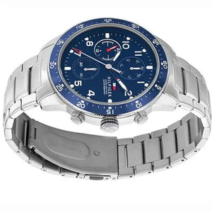 Tommy Hilfiger 1791949 Jimmy Chronograph Quartz Blue Dial Silver Steel Strap Watch For Men Tommy Hilfiger