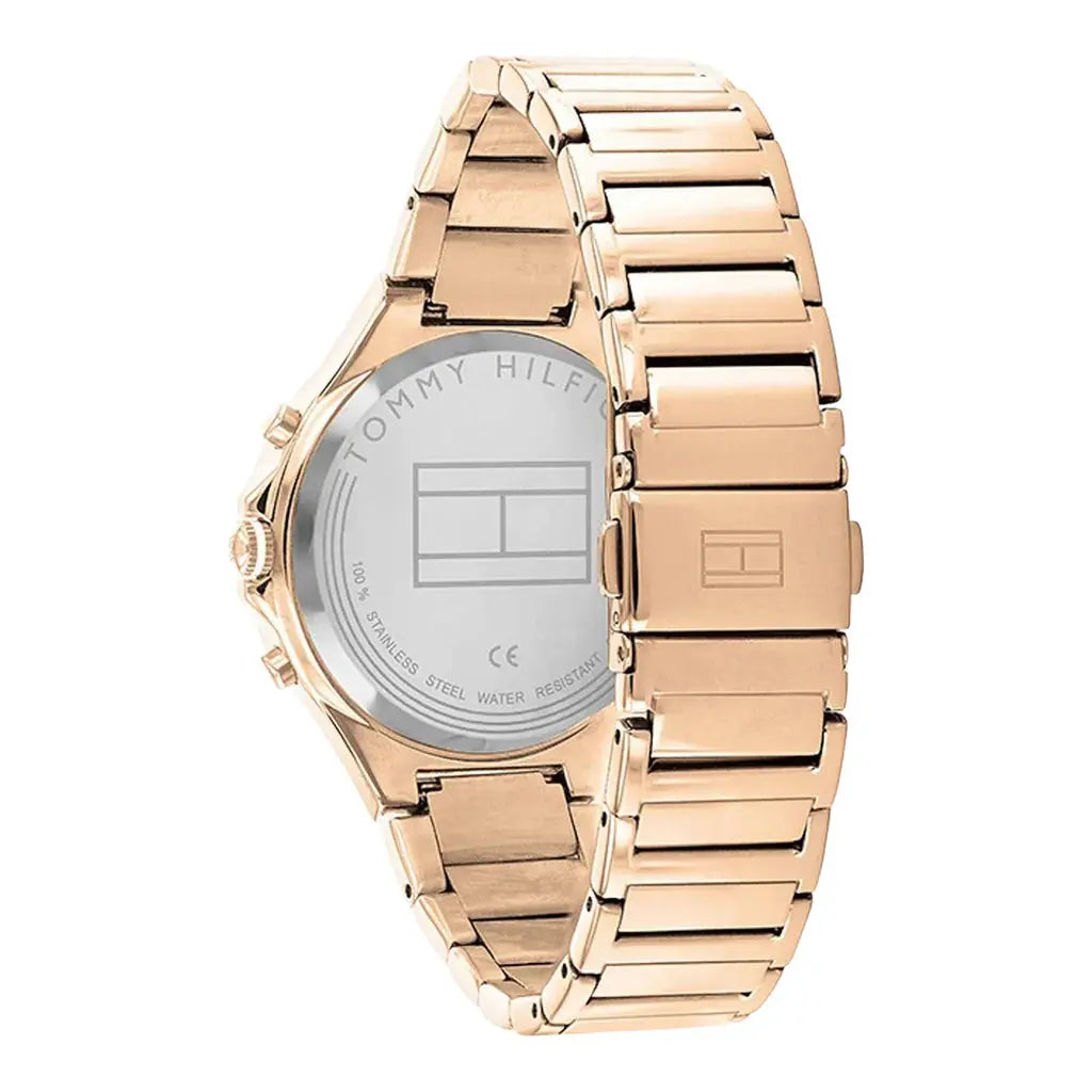 Tommy Hilfiger 1782277 Eve Chronograph Quartz Grey Dial Rose Gold Steel Strap Watch For Women Tommy Hilfiger