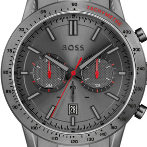 Hugo Boss 1513924 Allure Chronograph Grey Dial Grey Steel Strap Watch for Men Hugo Boss