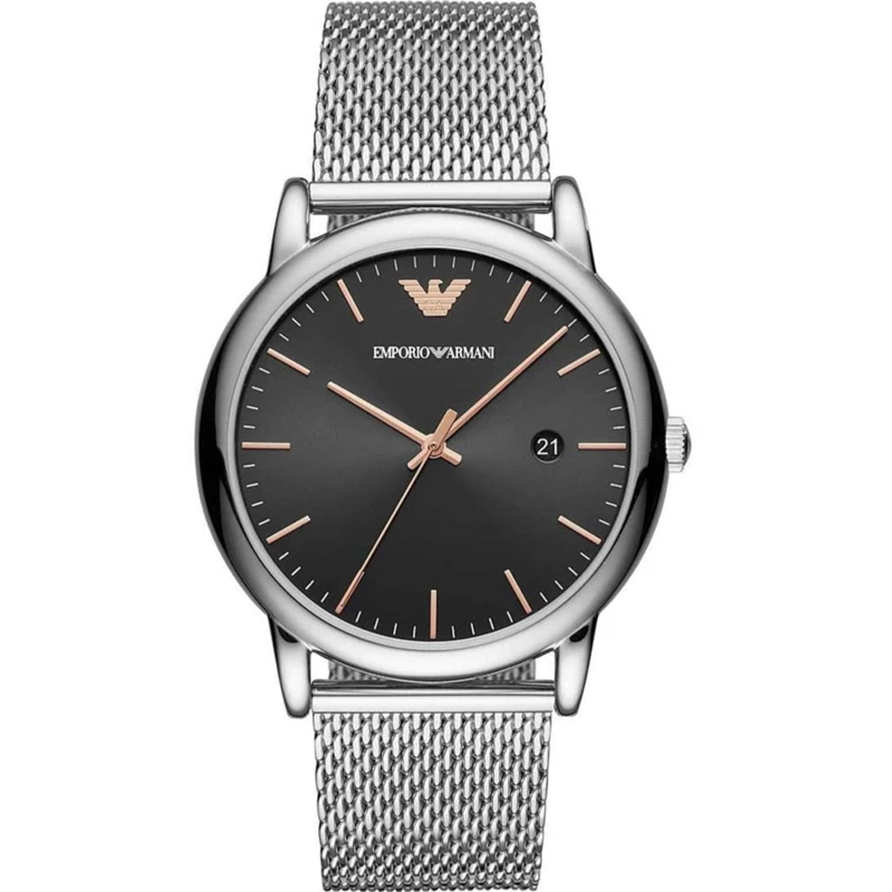 Emporio Armani AR11272 – Mesh Silver Men’s Watch 43 mm