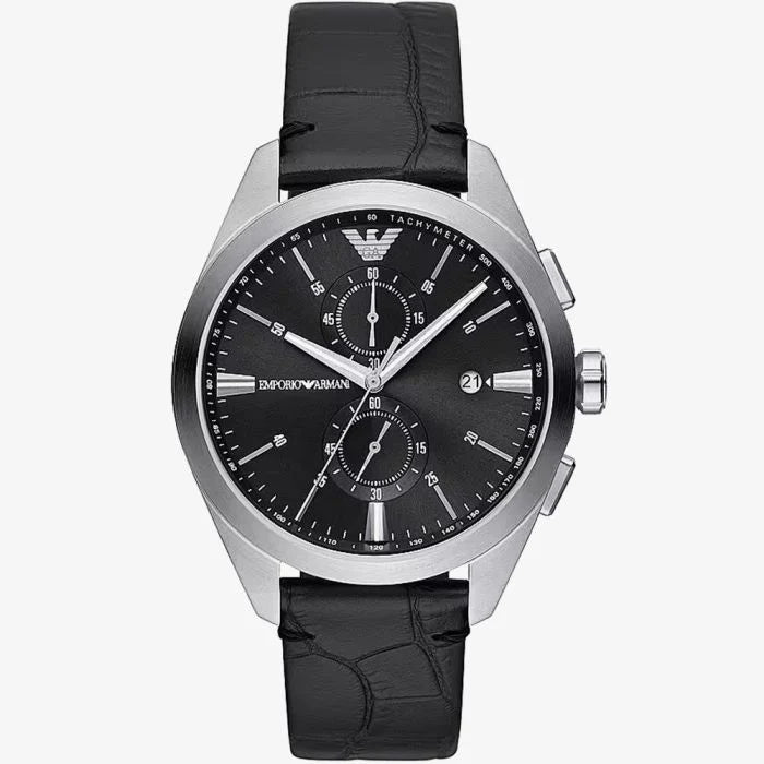 Emporio Armani AR11542 – Black Leather Men’s Chronograph 43 mm