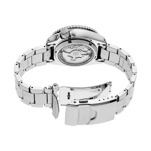 Seiko SRPK11K1 5 Sports Double Hurricane Retro Orange Dial Silver Steel Strap Watch For Men Seiko