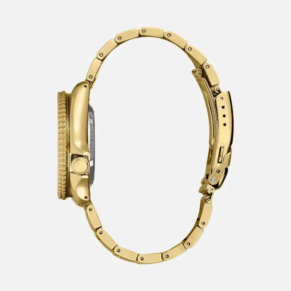 Seiko SRPK18 5 Sports Automatic Black Dial Gold Steel Strap Watch for Men Seiko