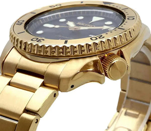Seiko SRPK18 5 Sports Automatic Black Dial Gold Steel Strap Watch for Men Seiko