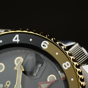 Seiko 5 SSK036K1 Sports SKX GMT Automatic Mocha Black Dial Brown Leather Strap Watch For Men Seiko