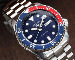 Seiko SRPD53K1 5 Sports Automatic Blue Dial Silver Steel Strap Watch For Men Seiko