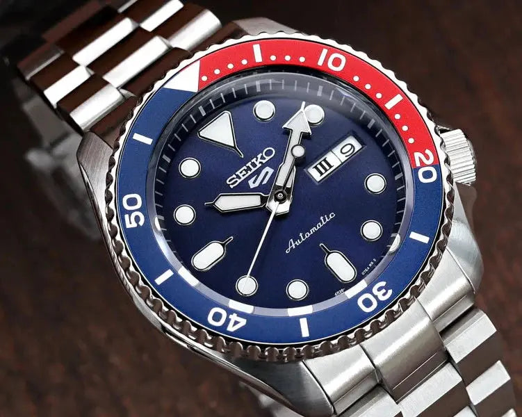 Seiko SRPD53K1 5 Sports Automatic Blue Dial Silver Steel Strap Watch For Men Seiko