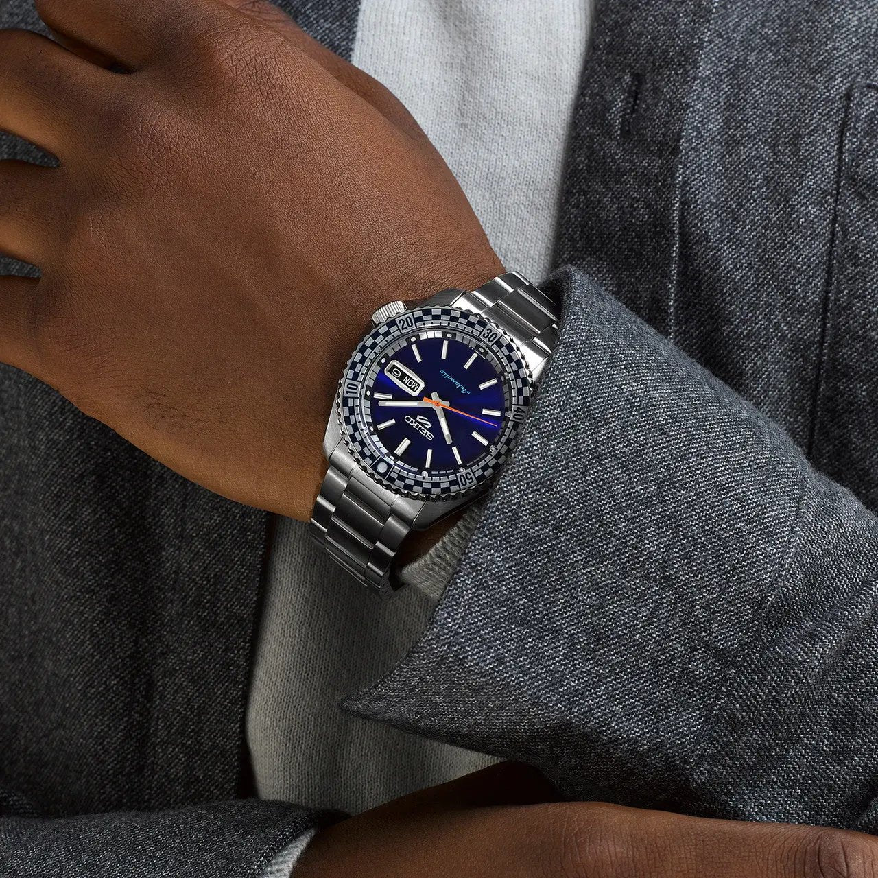 Seiko SRPK65K1 5 Sports “Checker Flag” Special Edition Men’s Watch Seiko