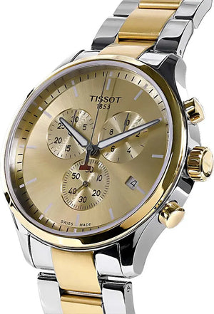Tissot T116.617.22.021.00 T Sport Chrono XL Classic Gold Dial Two Tone Steel Strap Watch for Men Tissot