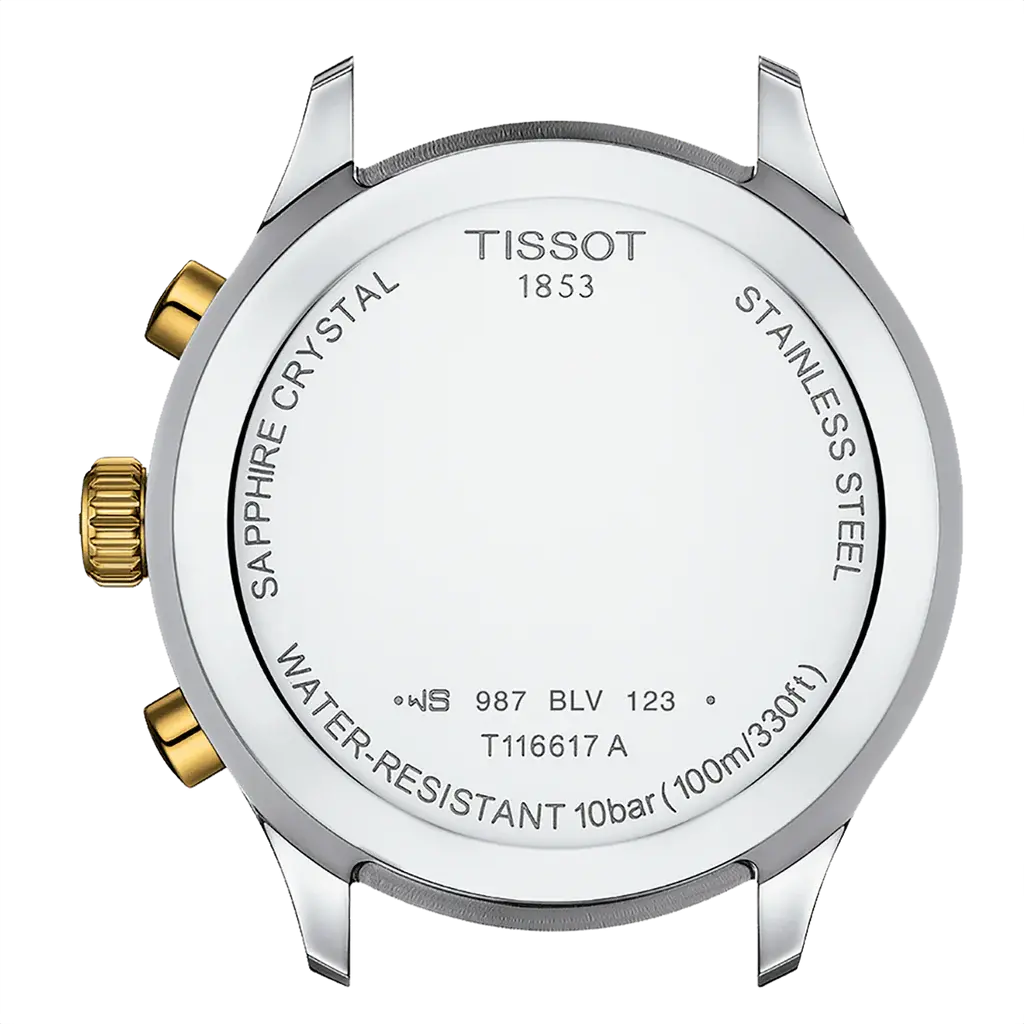 Tissot T116.617.22.041.00 Chrono XL Classic Blue Dial Two Tone Steel Strap Watch for Men Tissot