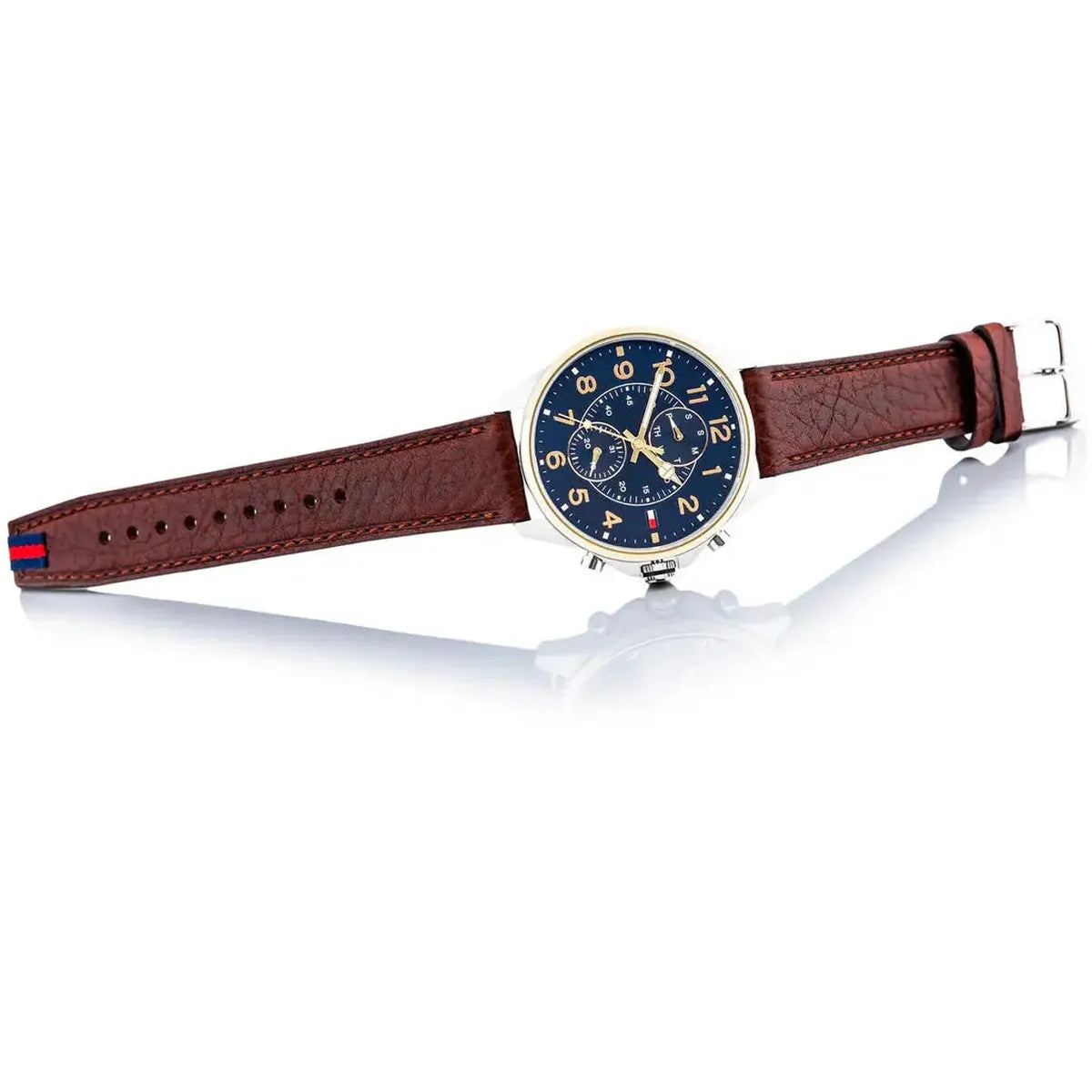 Tommy Hilfiger 1791275 Dean Multifunctional Blue Dial Brown Leather Strap Watch for Men Tommy Hilfiger
