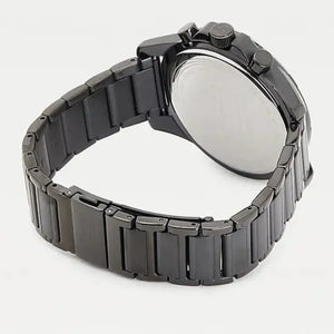 Tommy Hilfiger 1791935 Mason Chronograph Black Dial Black Steel Strap Watch For Men Tommy Hilfiger