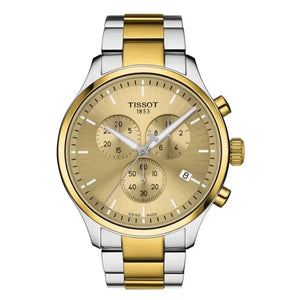Tissot T116.617.22.021.00 T Sport Chrono XL Classic Gold Dial Two Tone Steel Strap Watch for Men Tissot