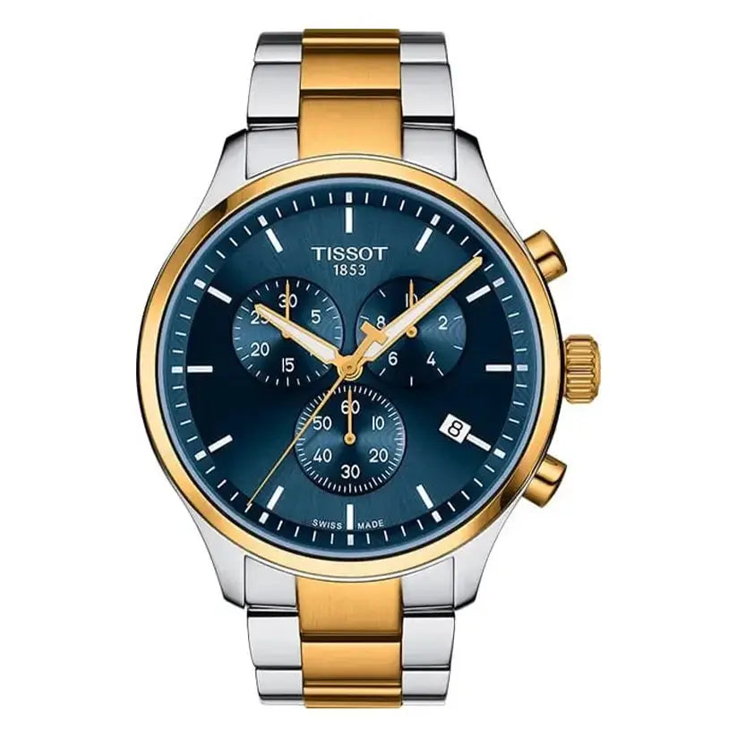 Tissot T116.617.22.041.00 Chrono XL Classic Blue Dial Two Tone Steel Strap Watch for Men Tissot