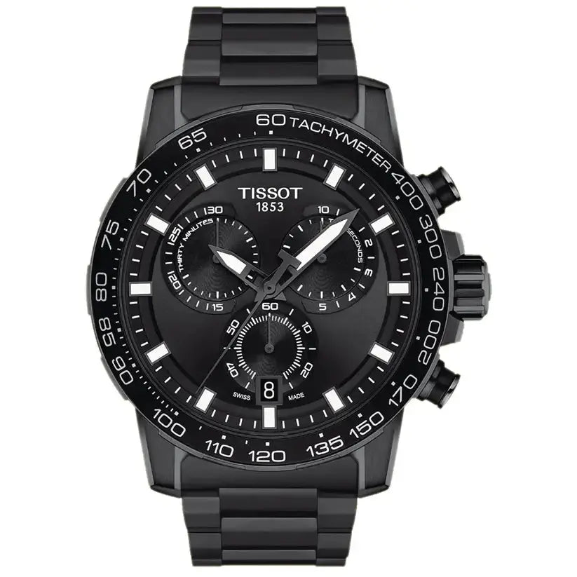 Tissot T125.617.33.051.00 Supersport Chrono Black Dial Black Steel Strap Watch For Men Tissot