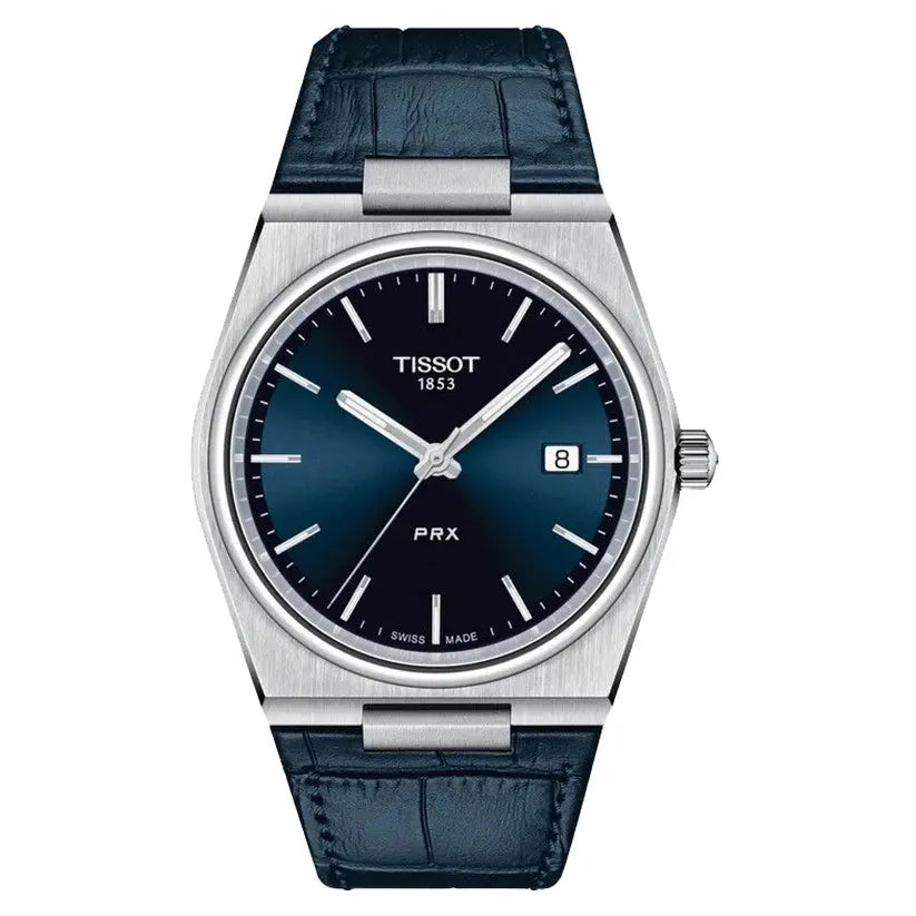Tissot T137.410.16.041.00 PRX Blue Dial Blue Leather Strap Watch for Men Tissot